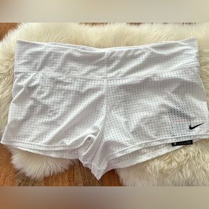 NWT Nike Perforated Running Shorts White L